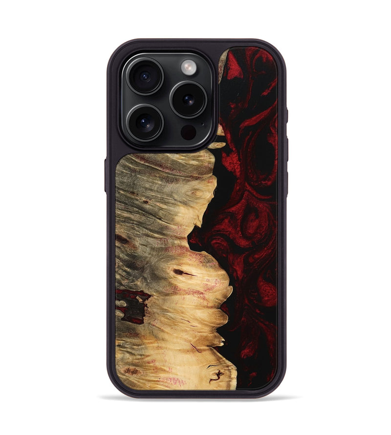 iPhone 15 Pro Wood Phone Case - Areli (Red, 746134)