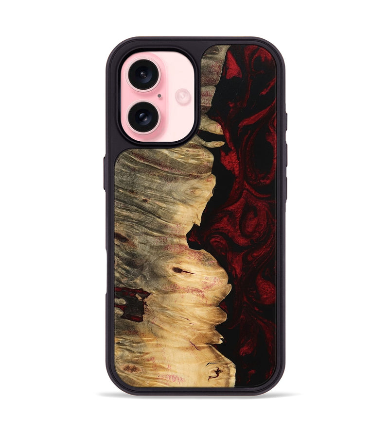 iPhone 16 Wood Phone Case - Areli (Red, 746134)