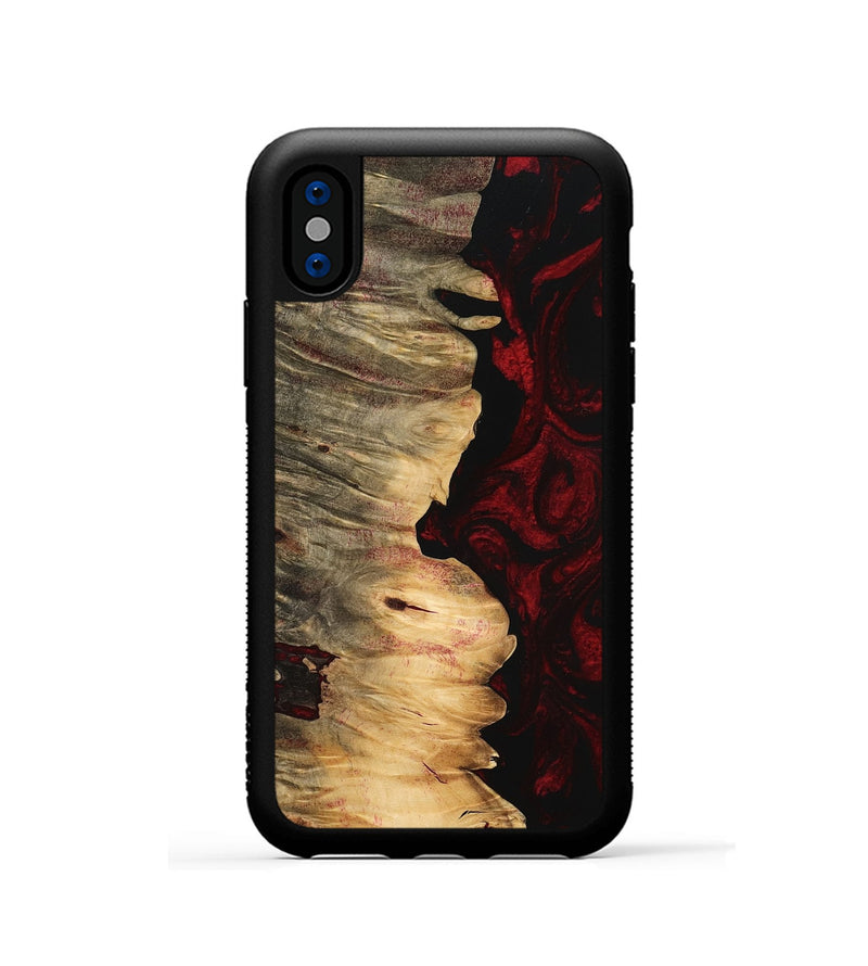 iPhone Xs Wood Phone Case - Areli (Red, 746134)