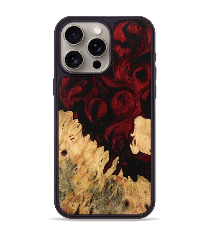 iPhone 15 Pro Max Wood Phone Case - Pedro (Red, 746136)