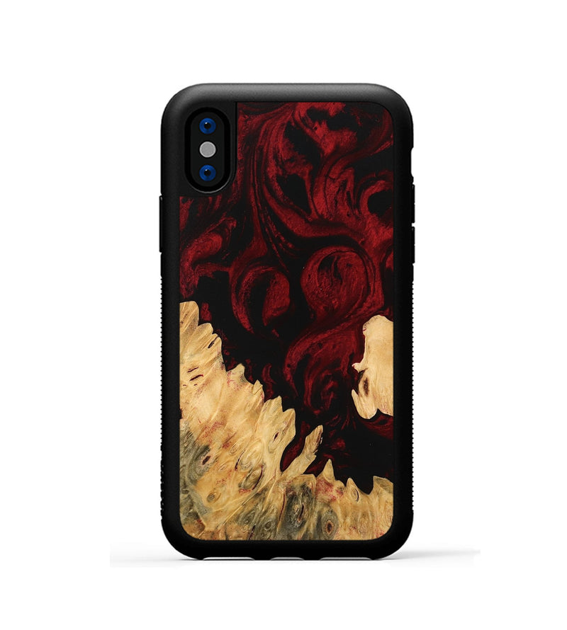 iPhone Xs Wood Phone Case - Pedro (Red, 746136)