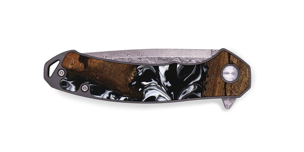 EDC Wood Pocket Knife - Messiah (Black & White, 746137)