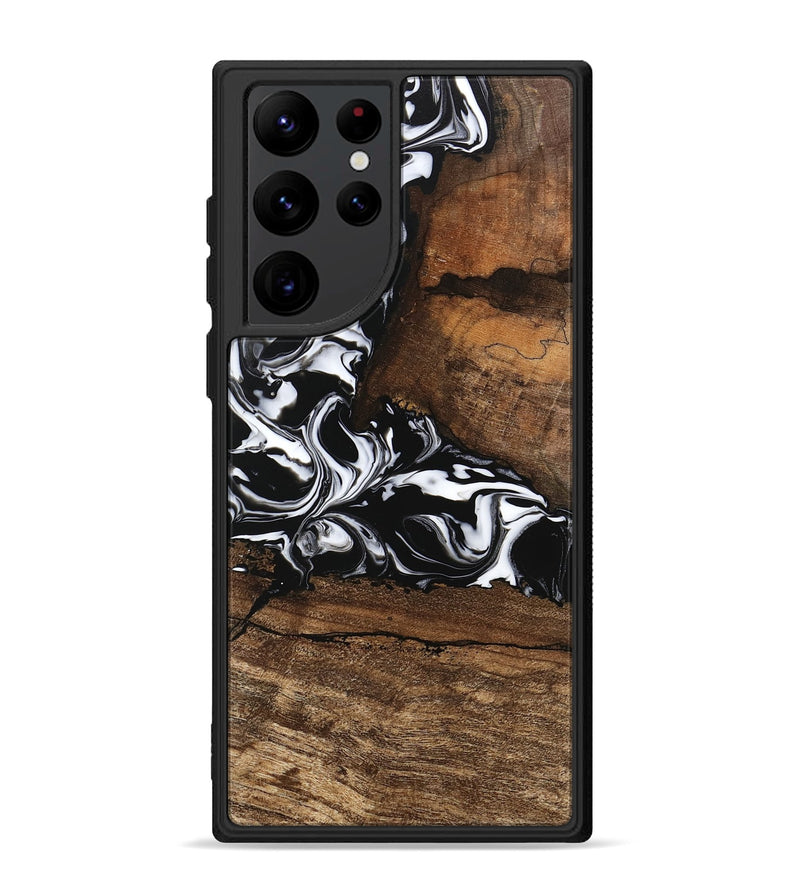 Galaxy S22 Ultra Wood Phone Case - Messiah (Black & White, 746137)