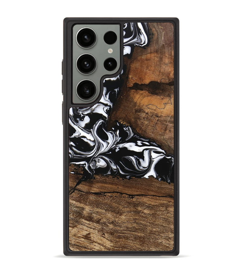 Galaxy S23 Ultra Wood Phone Case - Messiah (Black & White, 746137)