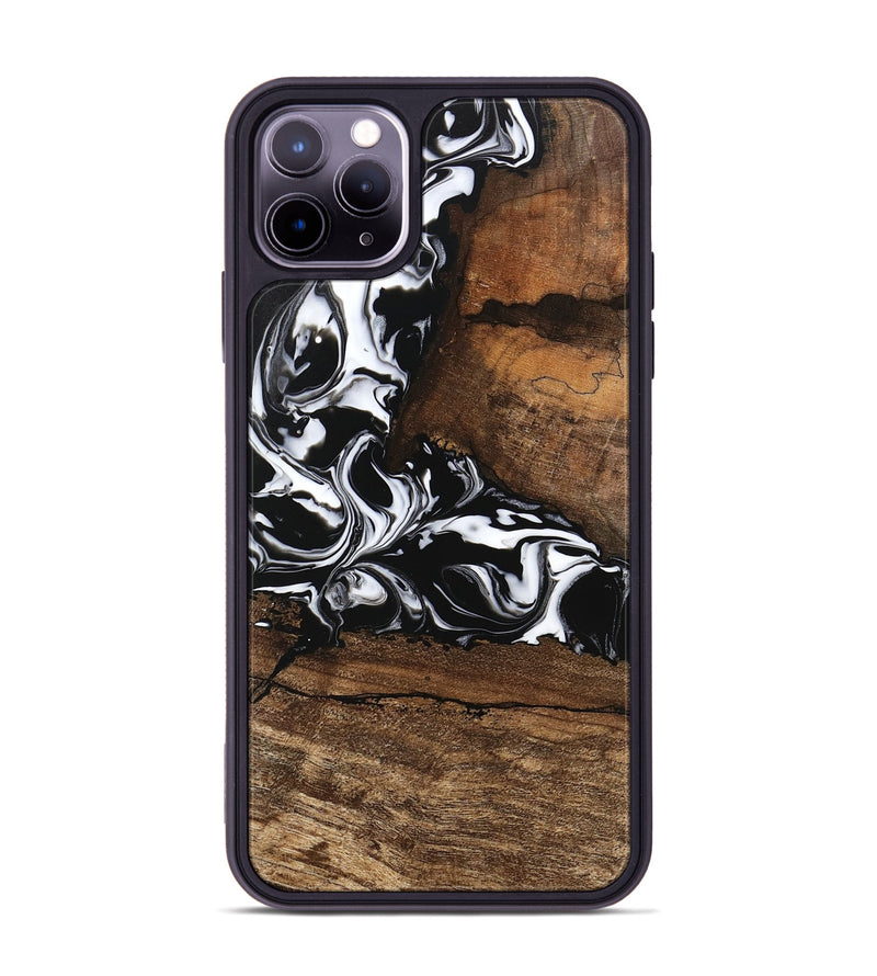 iPhone 11 Pro Max Wood Phone Case - Messiah (Black & White, 746137)