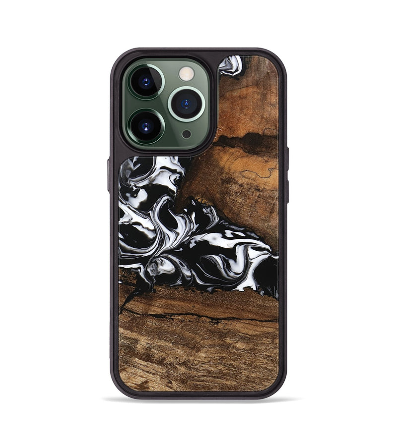 iPhone 13 Pro Wood Phone Case - Messiah (Black & White, 746137)