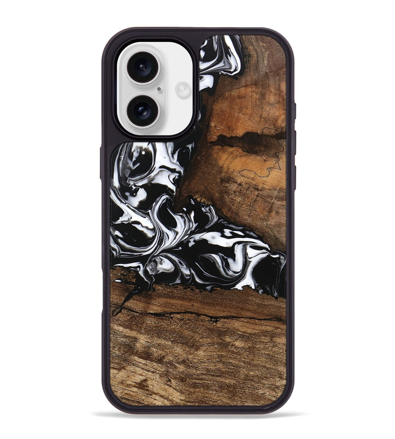 iPhone 16 Plus Wood Phone Case - Messiah (Black & White, 746137)