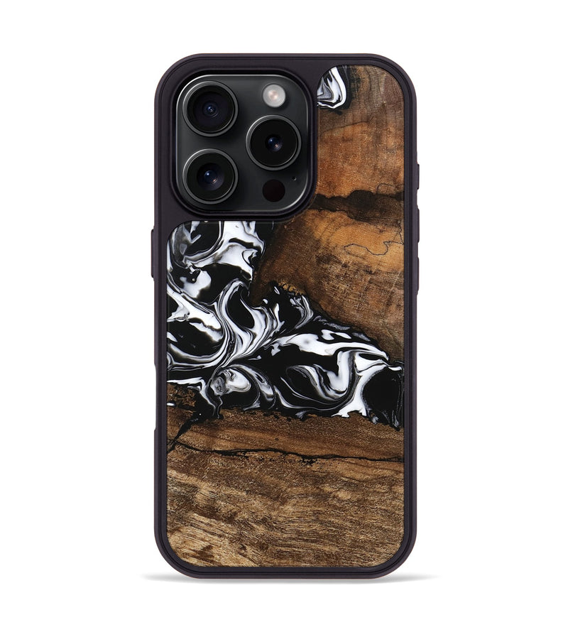 iPhone 16 Pro Wood Phone Case - Messiah (Black & White, 746137)