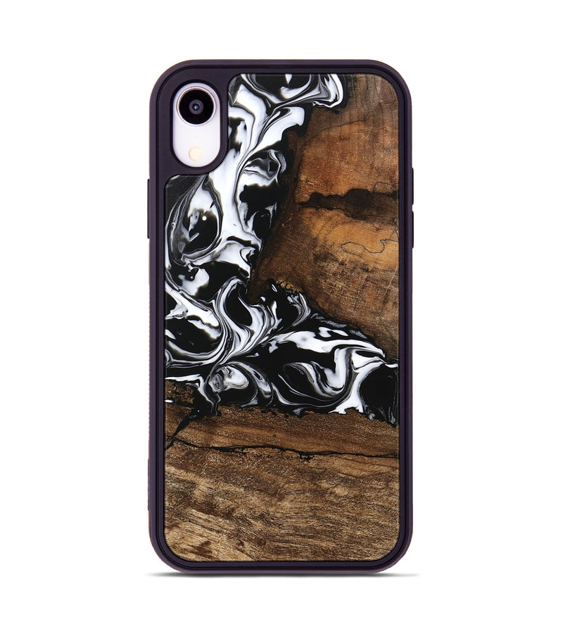 iPhone Xr Wood Phone Case - Messiah (Black & White, 746137)