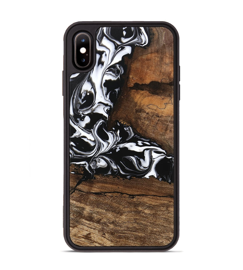 iPhone Xs Max Wood Phone Case - Messiah (Black & White, 746137)