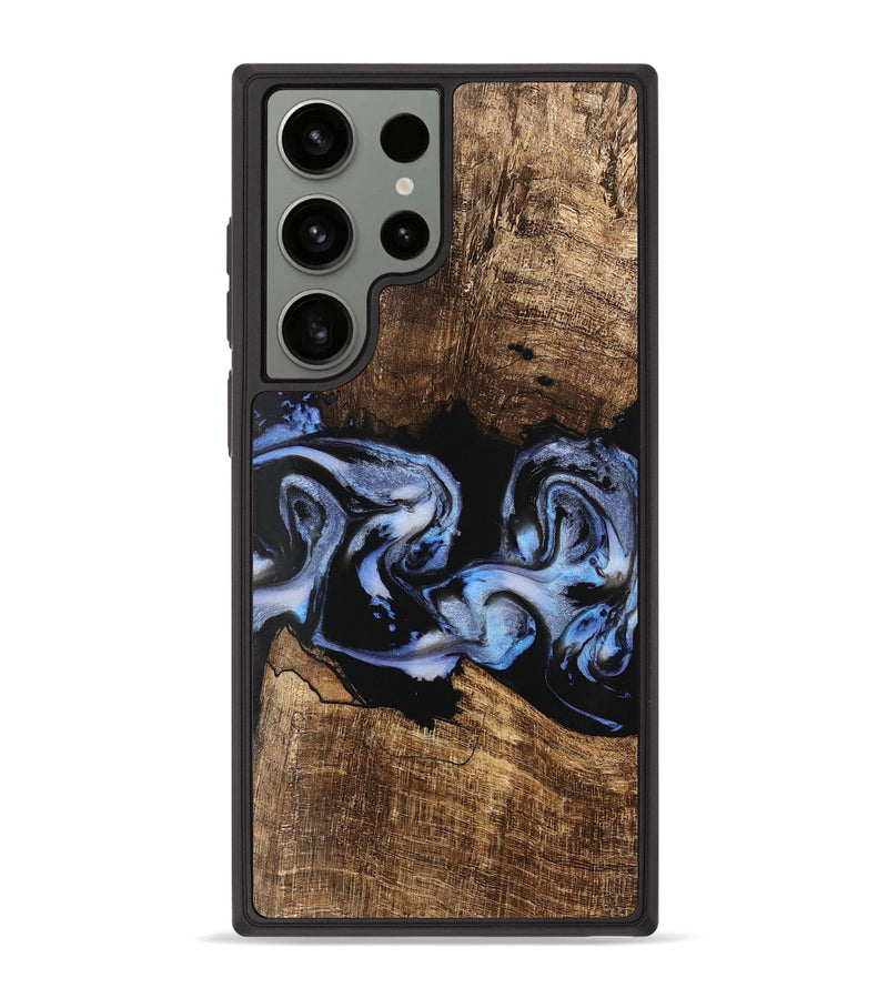 Galaxy S23 Ultra Wood Phone Case - Moesha (Blue, 746144)