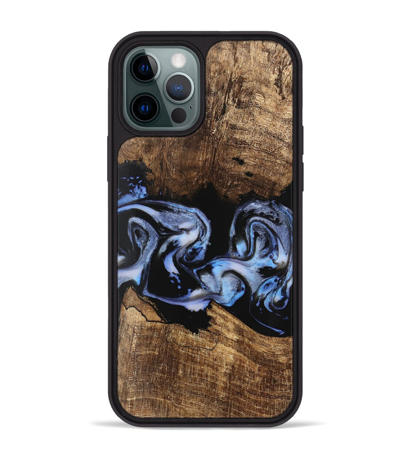 iPhone 12 Pro Max Wood Phone Case - Moesha (Blue, 746144)