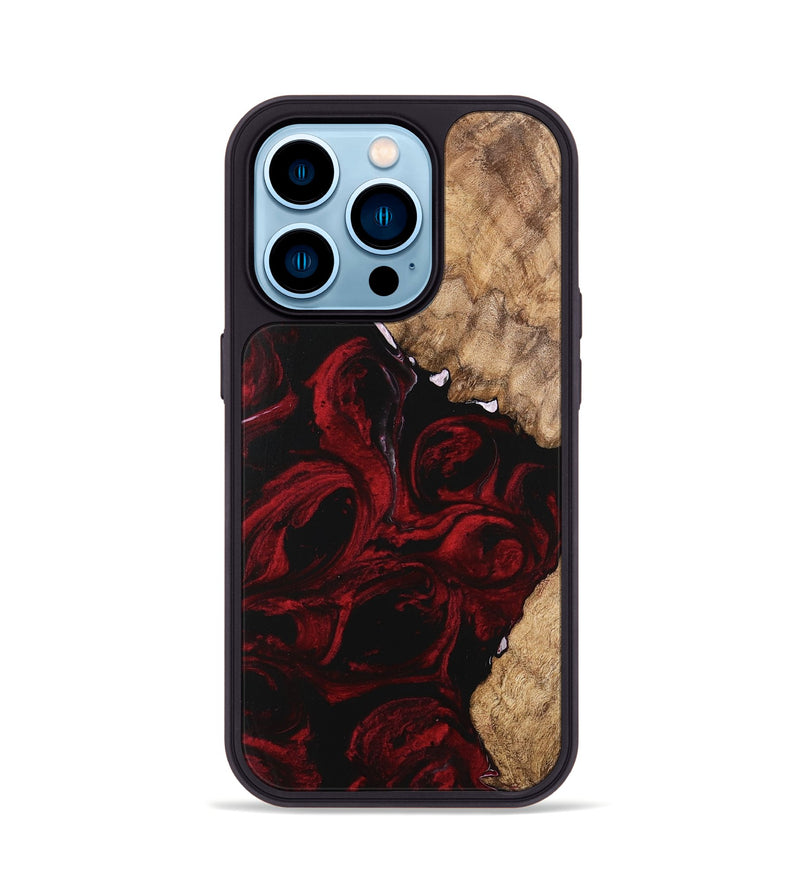 iPhone 14 Pro Wood Phone Case - Caspian (Red, 746145)