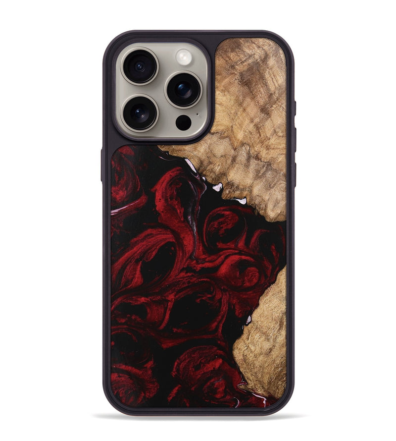 iPhone 15 Pro Max Wood Phone Case - Caspian (Red, 746145)