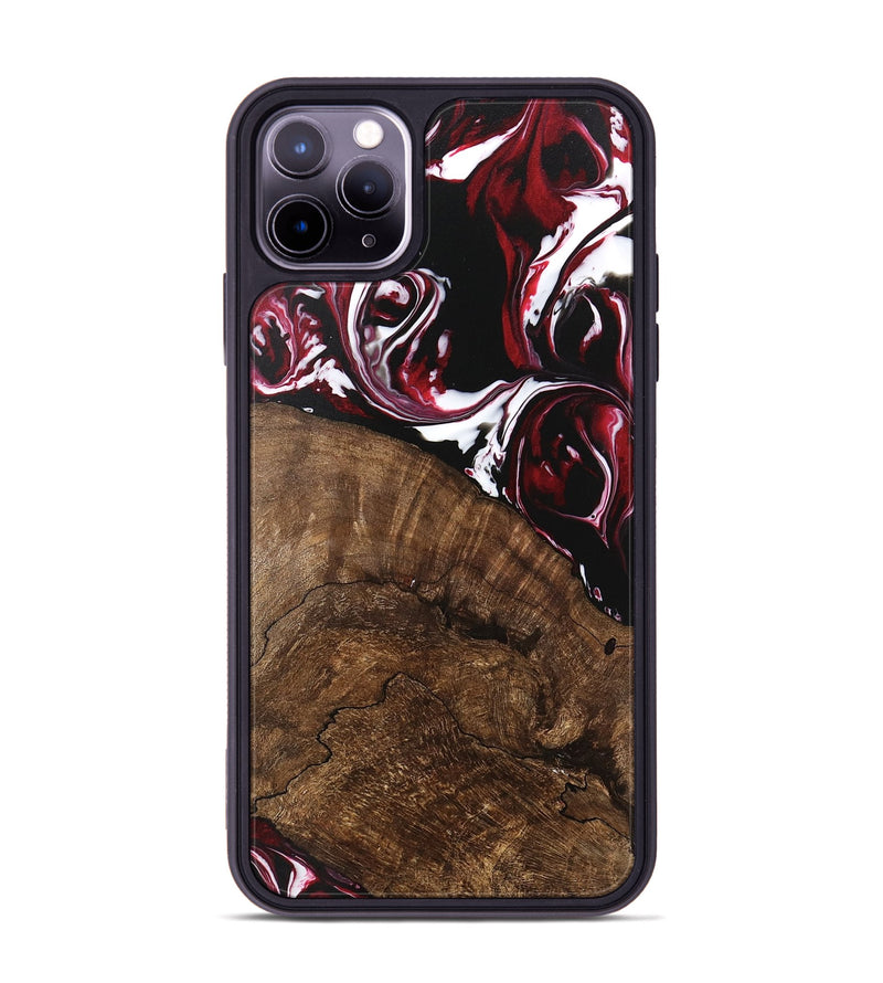 iPhone 11 Pro Max Wood Phone Case - Charles (Red, 746146)