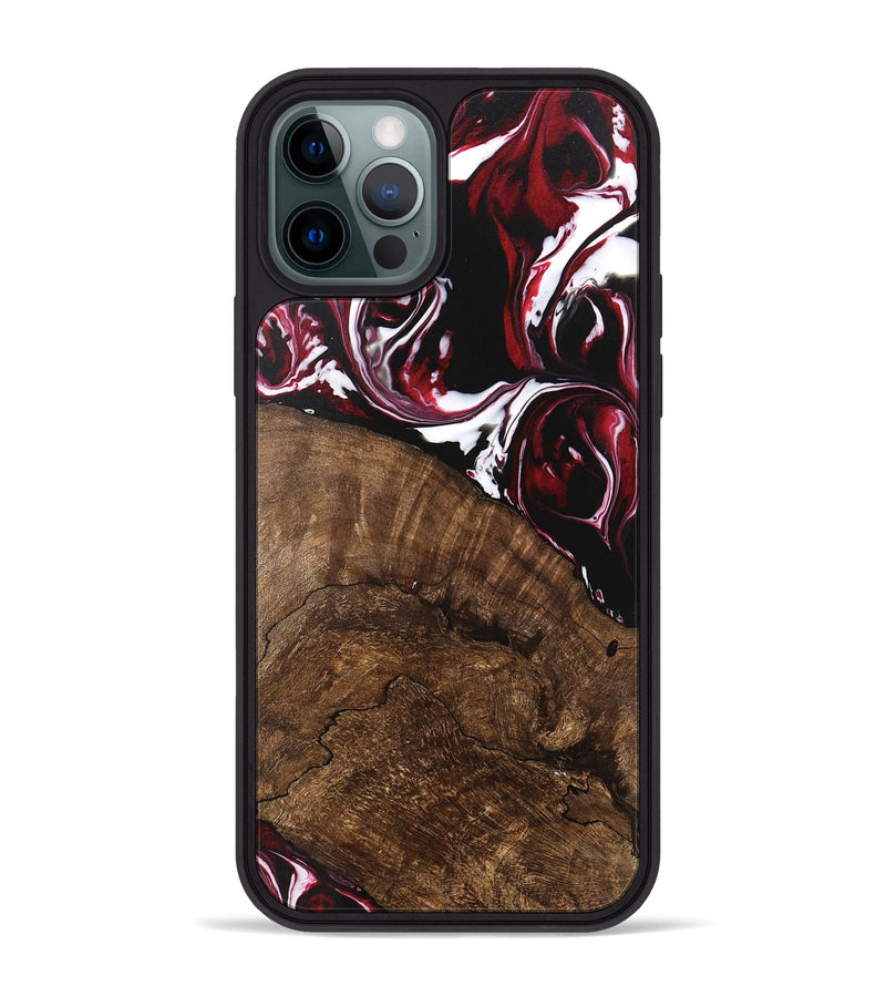 iPhone 12 Pro Max Wood Phone Case - Charles (Red, 746146)