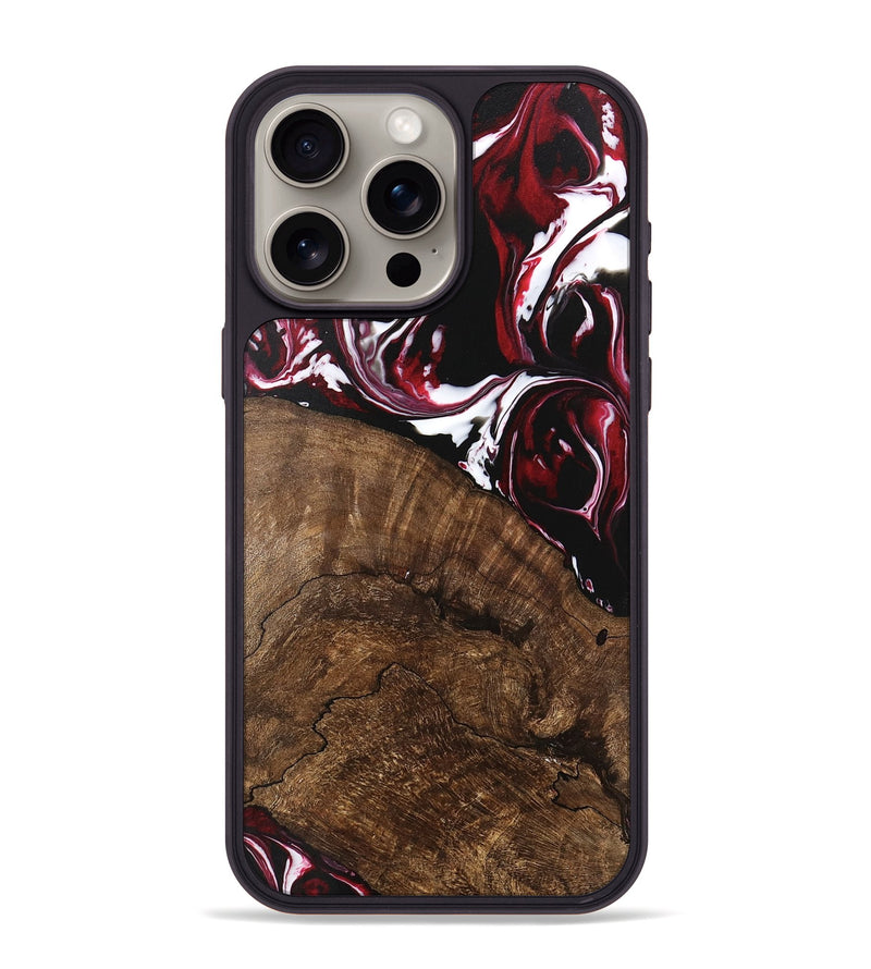 iPhone 15 Pro Max Wood Phone Case - Charles (Red, 746146)