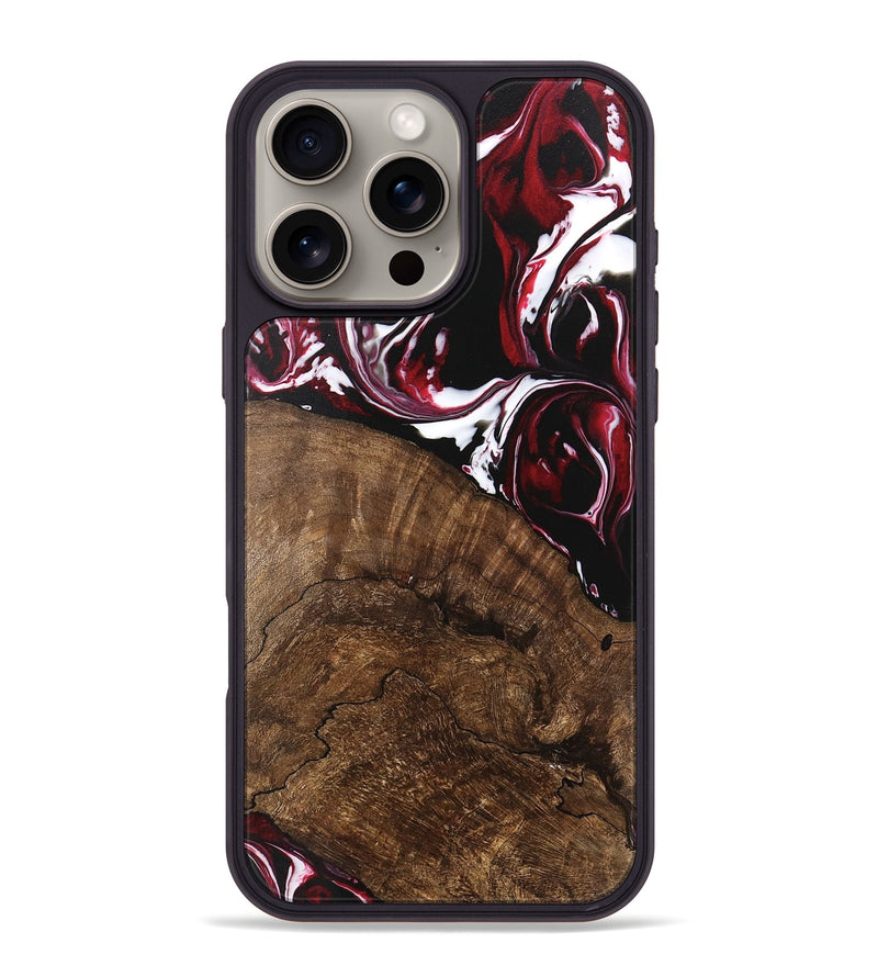 iPhone 16 Pro Max Wood Phone Case - Charles (Red, 746146)