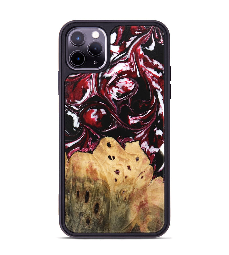 iPhone 11 Pro Max Wood Phone Case - Tarah (Red, 746147)