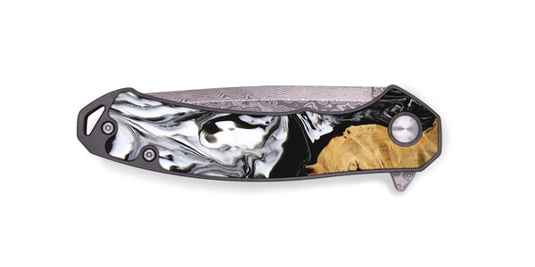 EDC Wood Pocket Knife - Amora (Black & White, 746149)