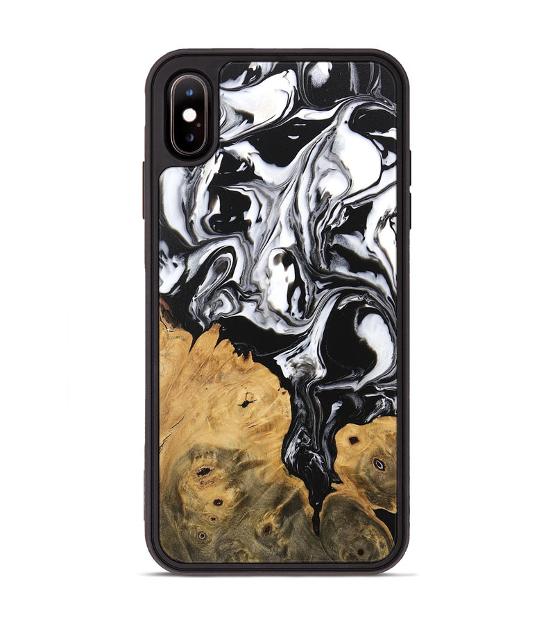 iPhone Xs Max Wood Phone Case - Amora (Black & White, 746149)