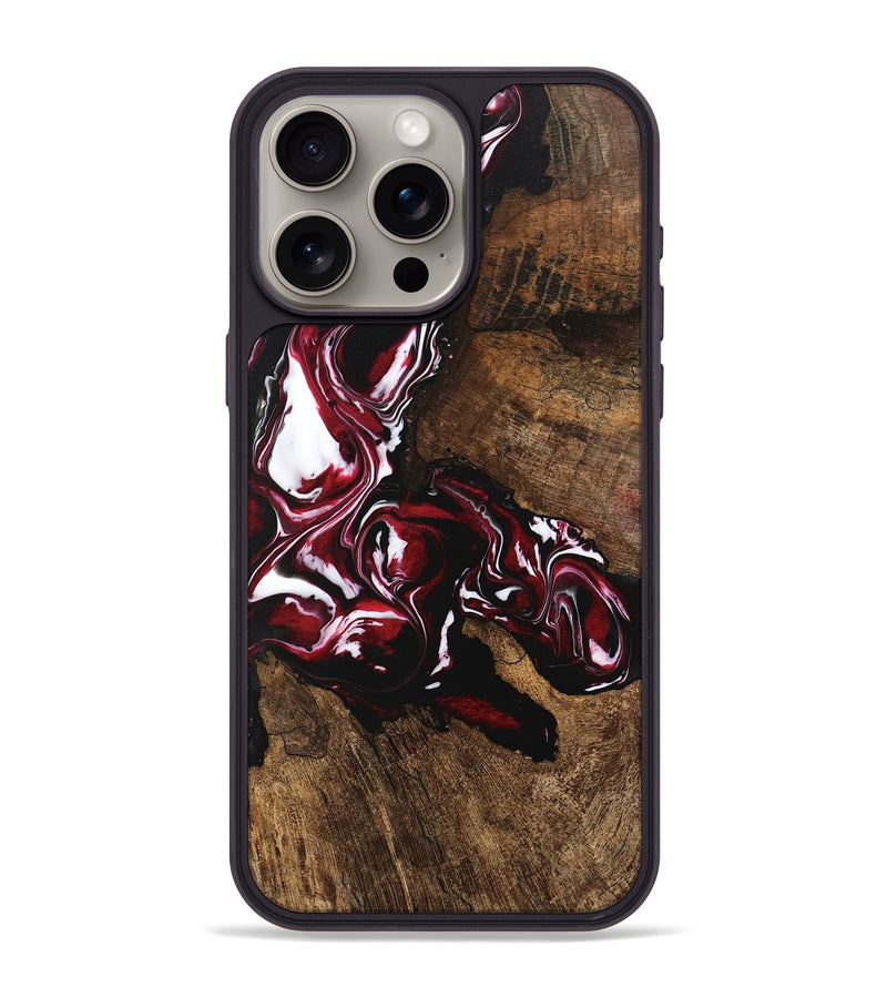 iPhone 15 Pro Max Wood Phone Case - Meghann (Red, 746150)