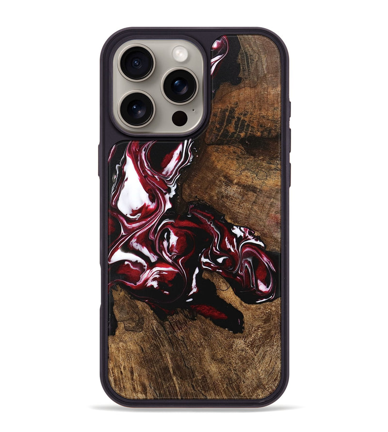 iPhone 16 Pro Max Wood Phone Case - Meghann (Red, 746150)