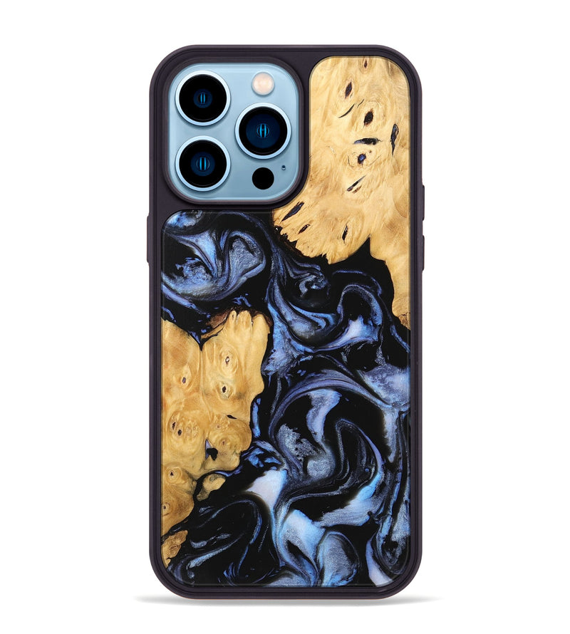 iPhone 14 Pro Max Wood Phone Case - Kashton (Blue, 746151)