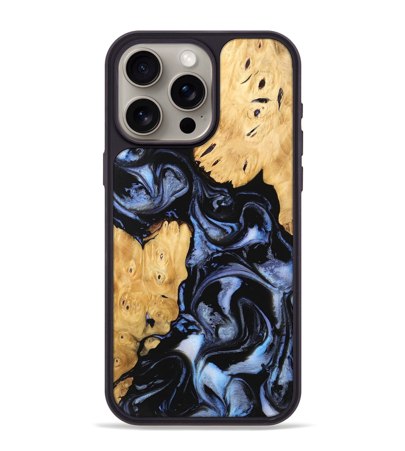 iPhone 15 Pro Max Wood Phone Case - Kashton (Blue, 746151)