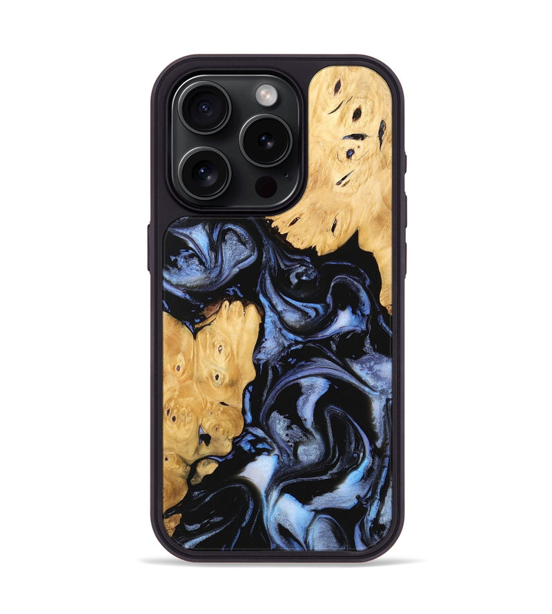 iPhone 15 Pro Wood Phone Case - Kashton (Blue, 746151)