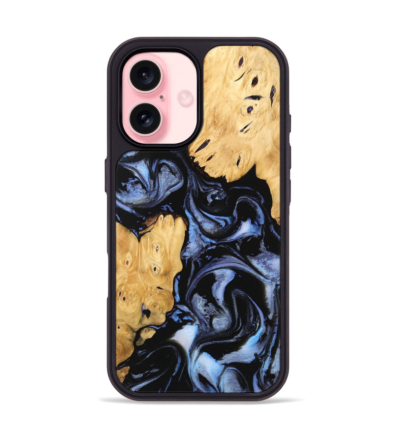 iPhone 16 Wood Phone Case - Kashton (Blue, 746151)