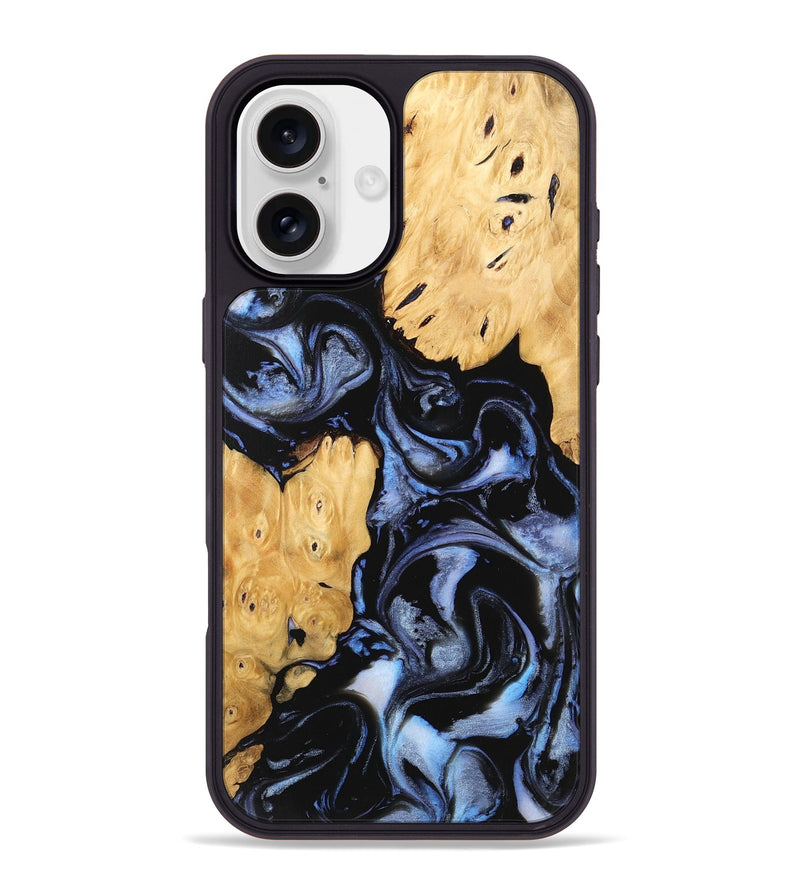 iPhone 16 Plus Wood Phone Case - Kashton (Blue, 746151)