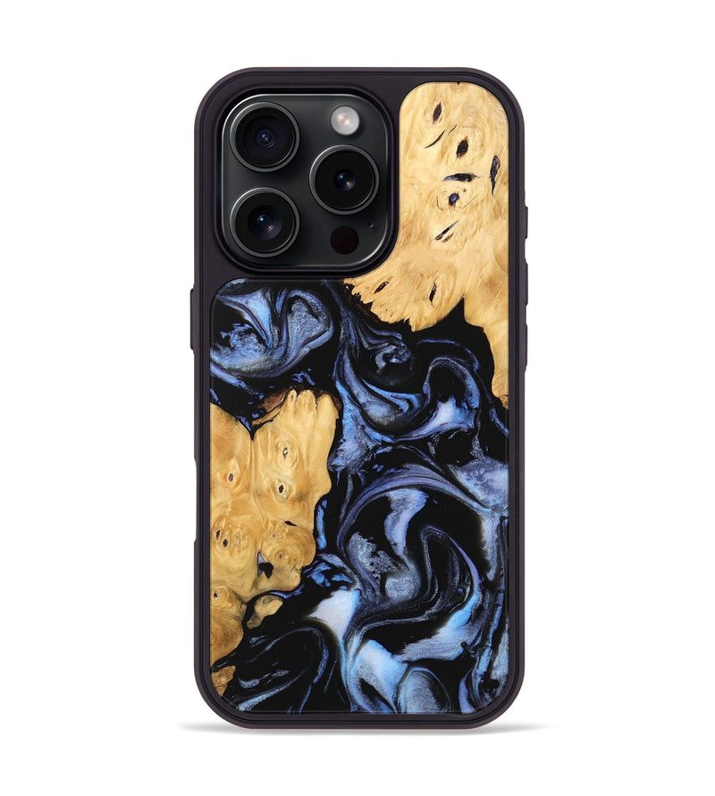 iPhone 16 Pro Wood Phone Case - Kashton (Blue, 746151)