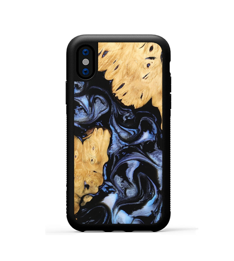 iPhone Xs Wood Phone Case - Kashton (Blue, 746151)