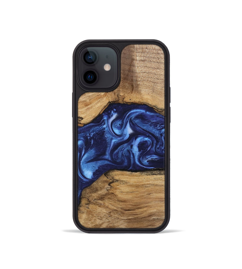 iPhone 12 mini Wood Phone Case - Hobart (Blue, 746152)