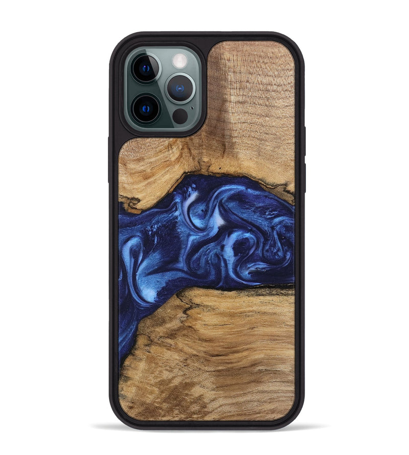 iPhone 12 Pro Max Wood Phone Case - Hobart (Blue, 746152)