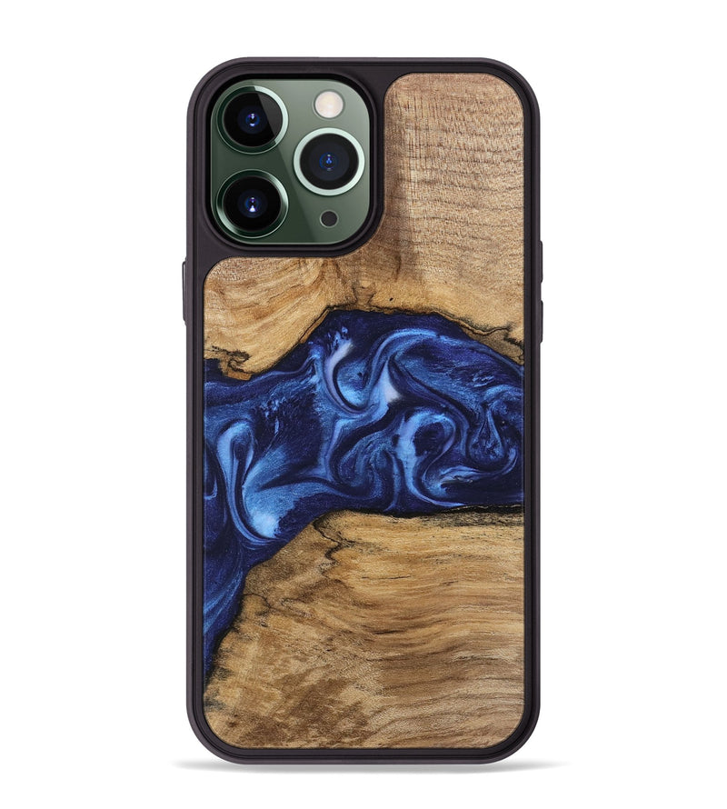 iPhone 13 Pro Max Wood Phone Case - Hobart (Blue, 746152)