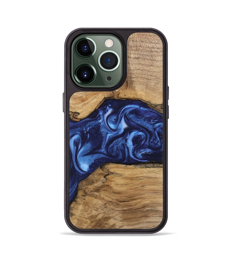 iPhone 13 Pro Wood Phone Case - Hobart (Blue, 746152)