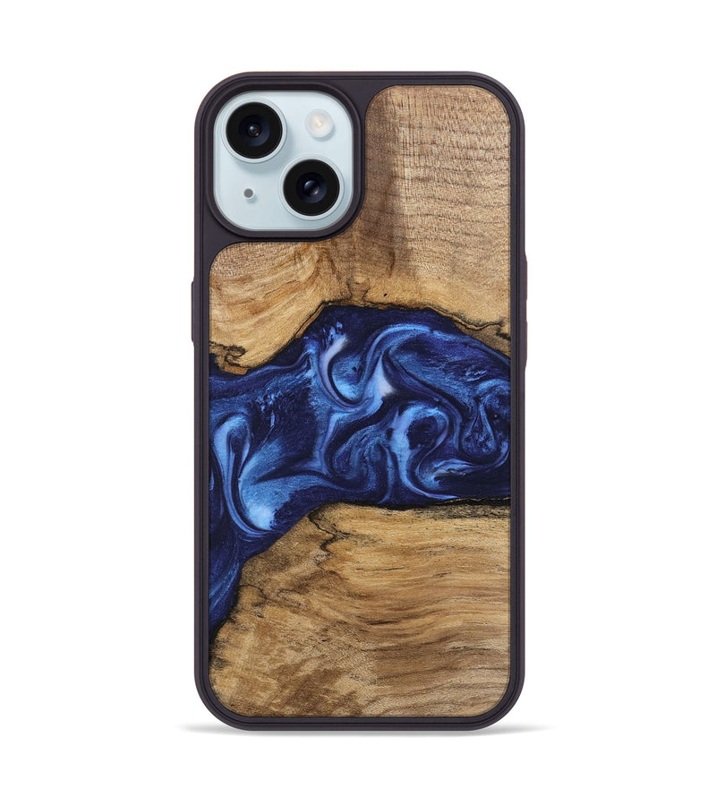 iPhone 15 Wood Phone Case - Hobart (Blue, 746152)