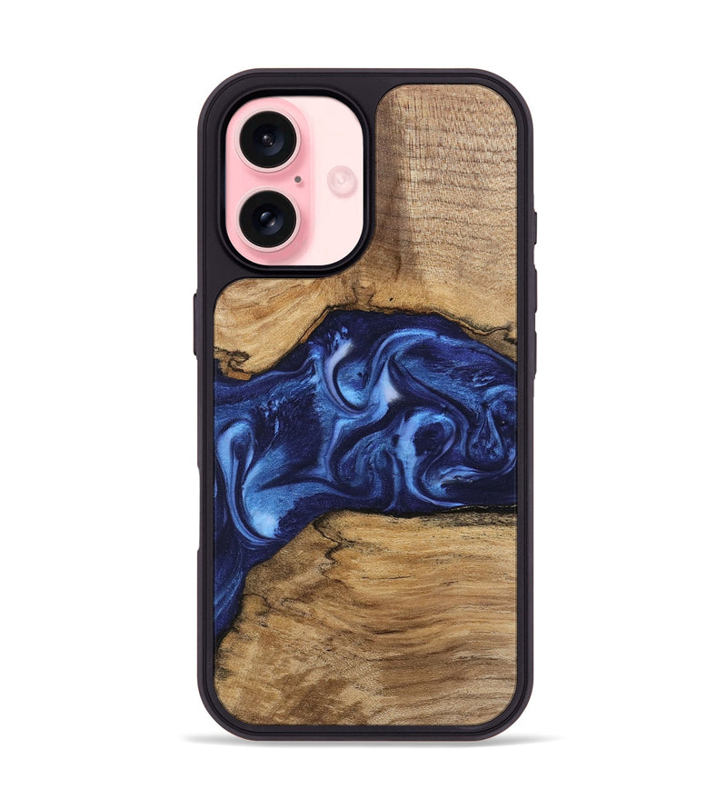 iPhone 16 Wood Phone Case - Hobart (Blue, 746152)