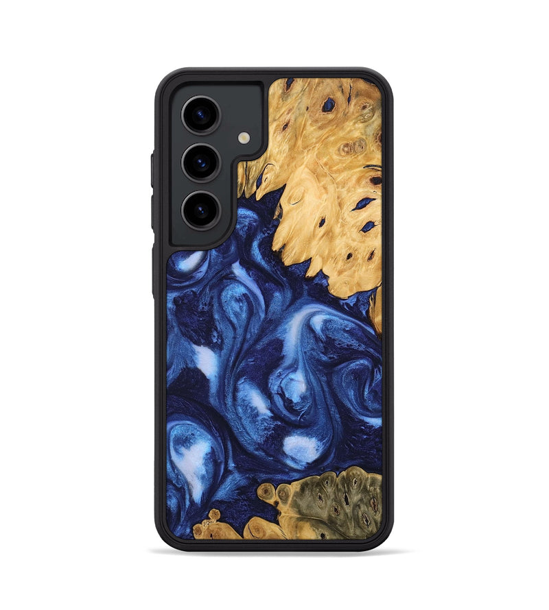 Galaxy S24 Wood Phone Case - Deshawn (Blue, 746155)