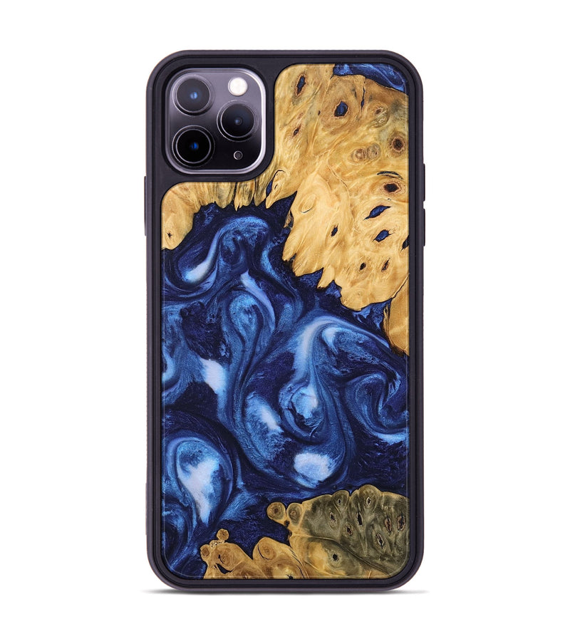 iPhone 11 Pro Max Wood Phone Case - Deshawn (Blue, 746155)