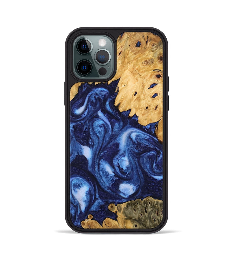 iPhone 12 Pro Wood Phone Case - Deshawn (Blue, 746155)