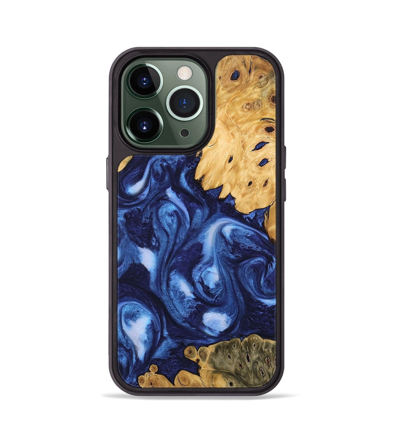 iPhone 13 Pro Wood Phone Case - Deshawn (Blue, 746155)