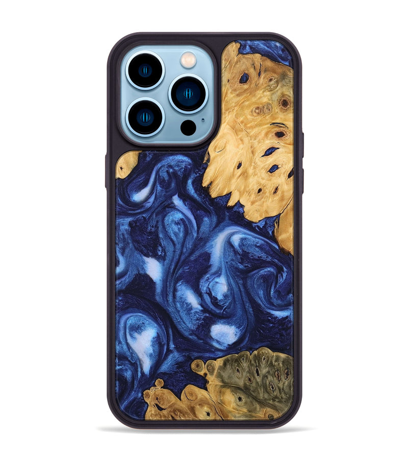 iPhone 14 Pro Max Wood Phone Case - Deshawn (Blue, 746155)