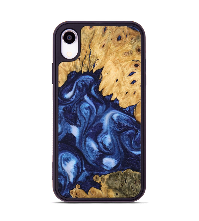 iPhone Xr Wood Phone Case - Deshawn (Blue, 746155)