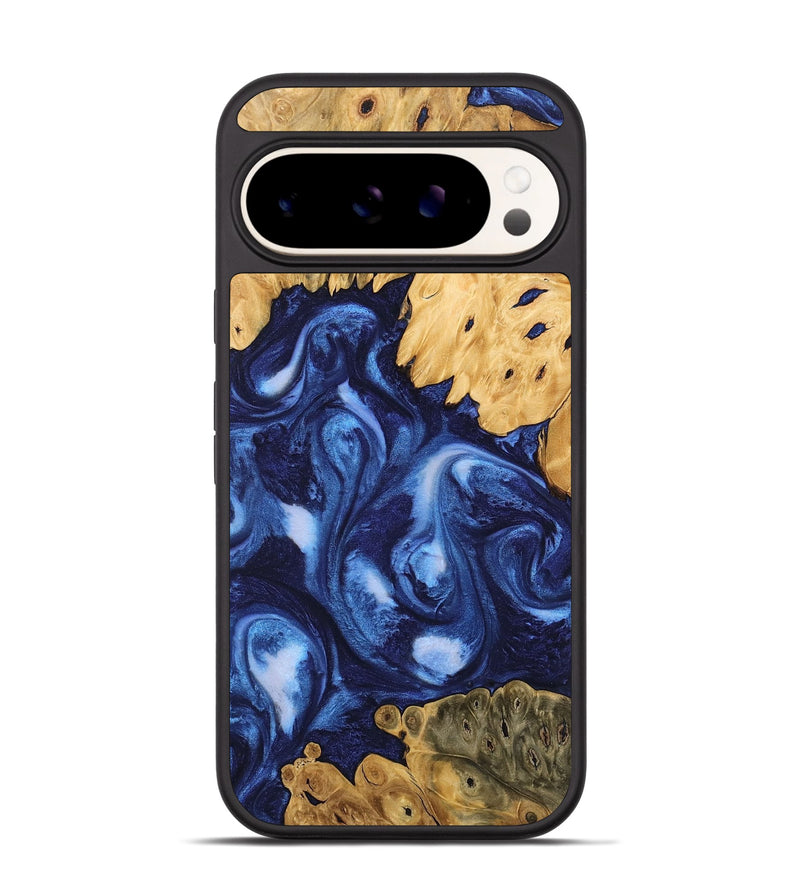 Pixel 9 Pro Wood Phone Case - Deshawn (Blue, 746155)