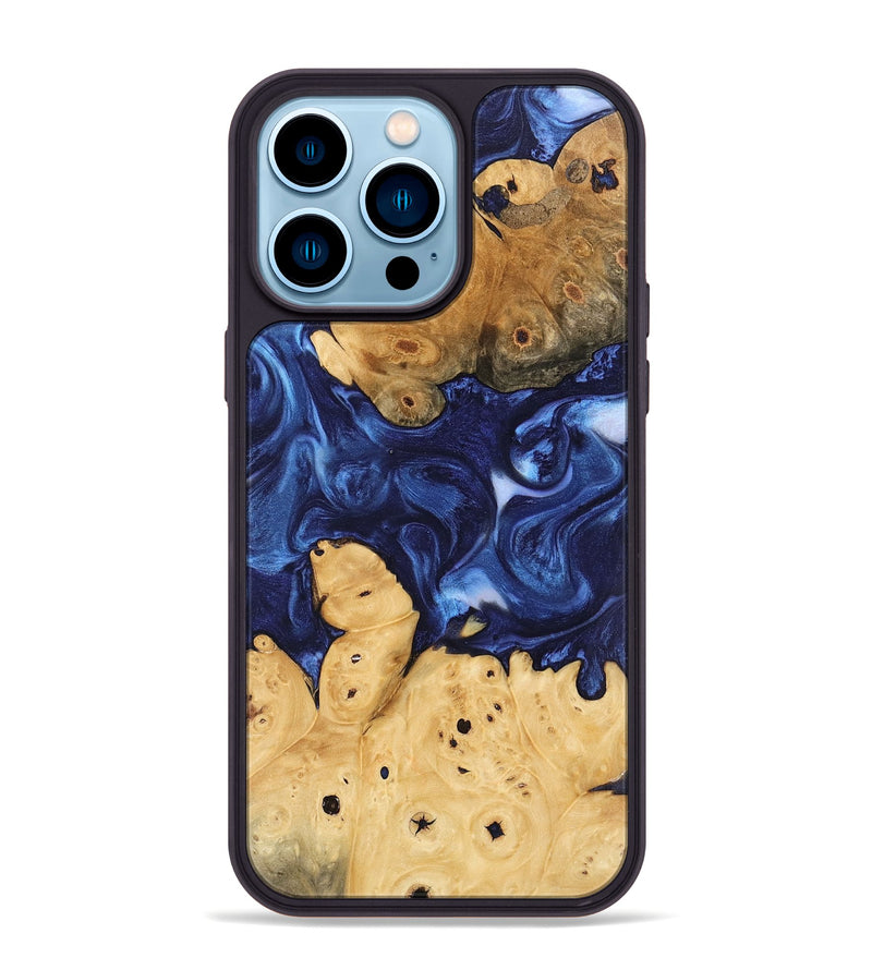 iPhone 14 Pro Max Wood Phone Case - Sharen (Blue, 746156)