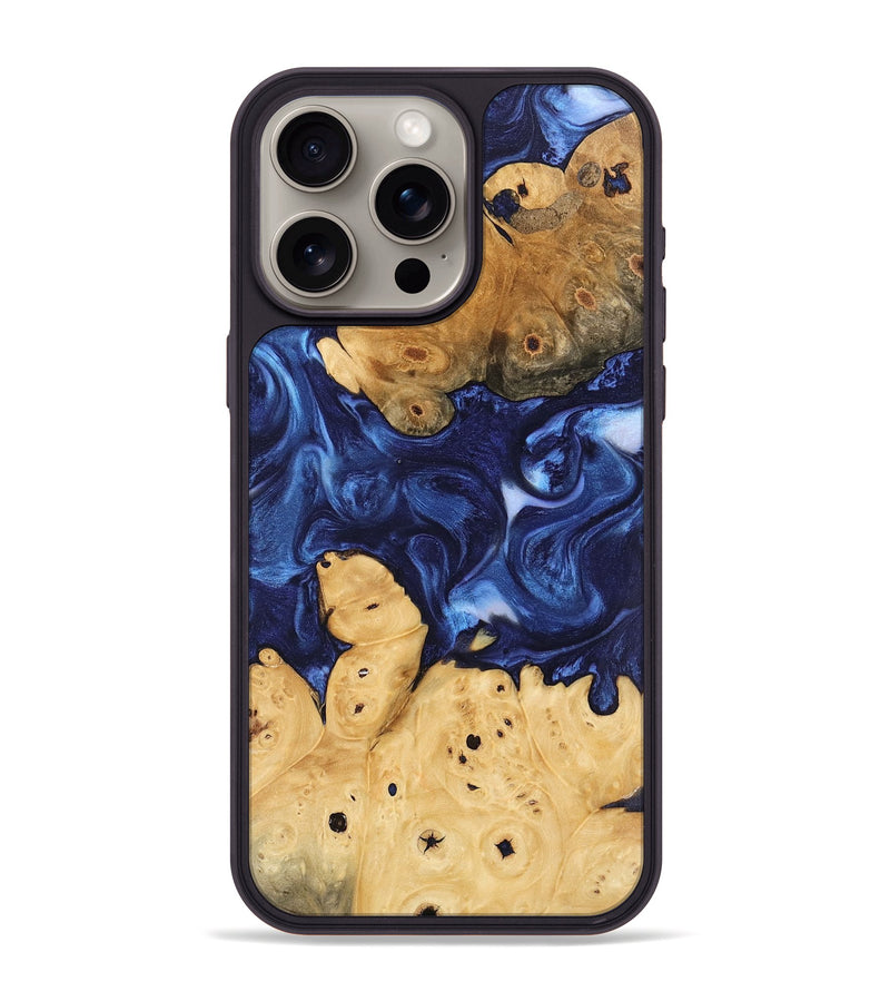 iPhone 15 Pro Max Wood Phone Case - Sharen (Blue, 746156)