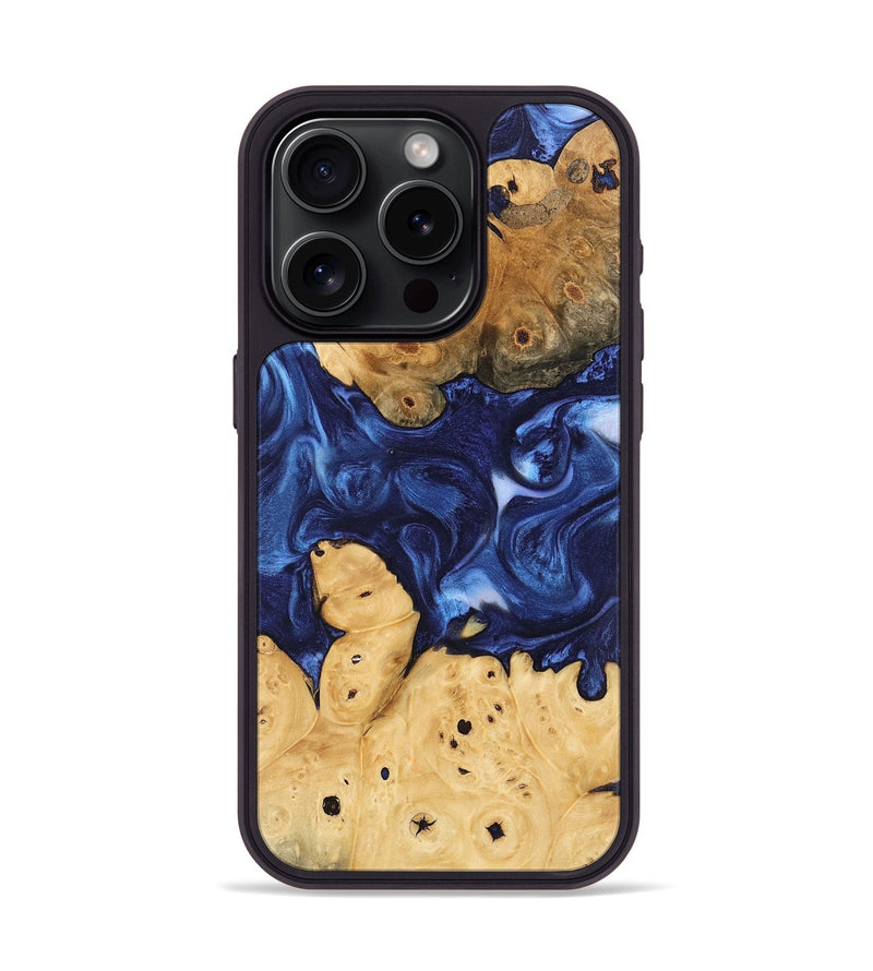 iPhone 15 Pro Wood Phone Case - Sharen (Blue, 746156)